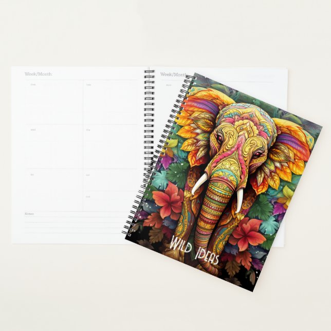 Create Your Own Floral Jungle Elephant Planner (Display)