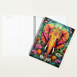 Create Your Own Floral Jungle Elephant Planner