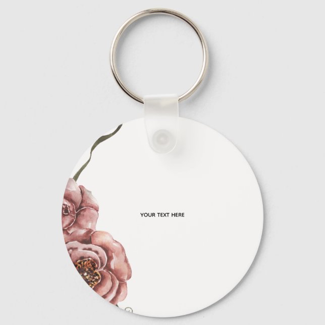 Create Your Own floral  Key Ring (Front)