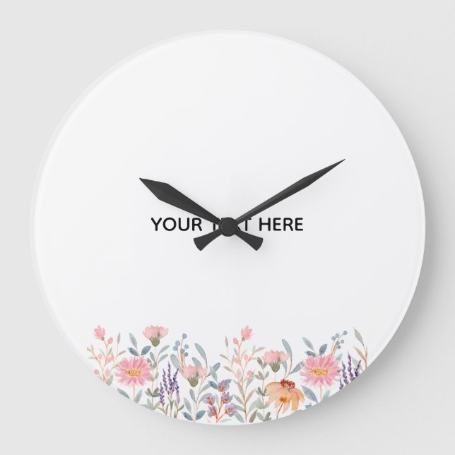 Create Your Own Floral  Large Clock (Front)