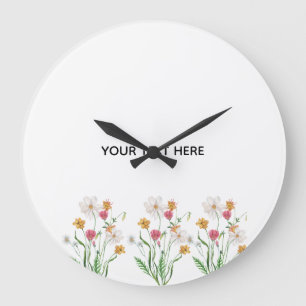 Create Your Own Floral  Large Clock
