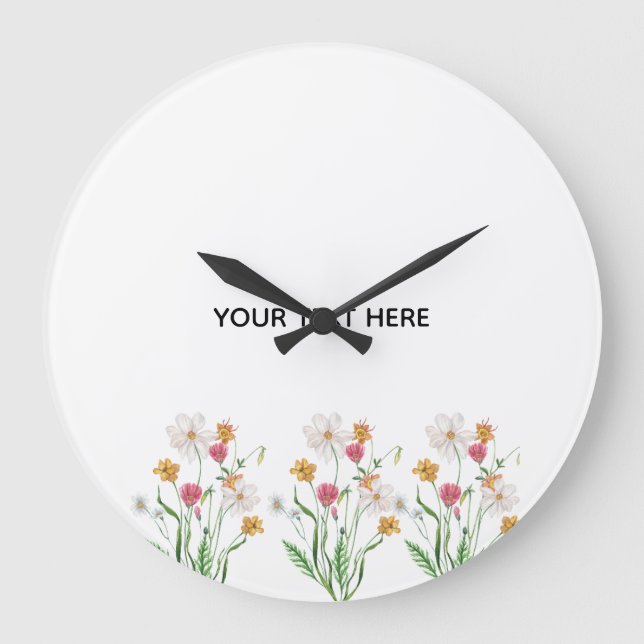 Create Your Own Floral  Large Clock (Front)