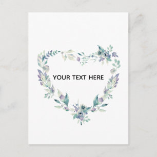 Create Your Own Floral Love Border Postcard
