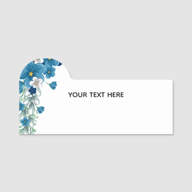 Create Your Own Floral Name Tag (Front)