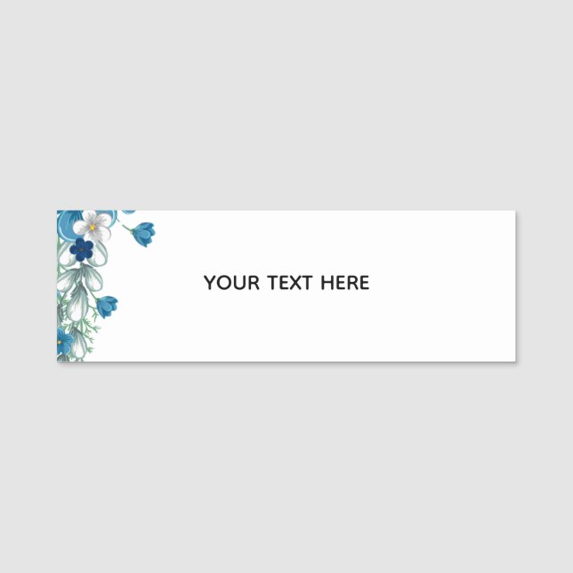 Create Your Own Floral Name Tag (Front)