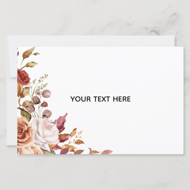 Create Your Own Floral Paper Sheet (Front)