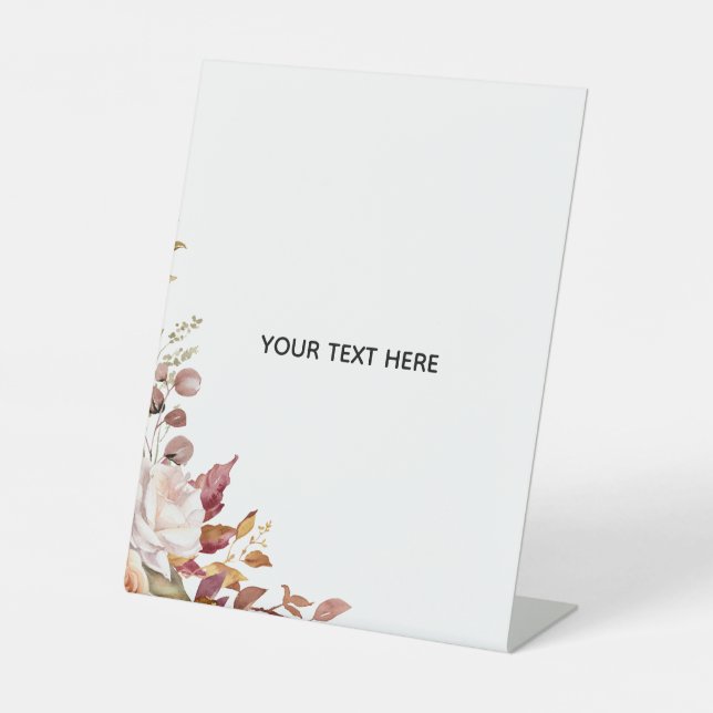 Create Your Own Floral Pedestal Sign (Front)