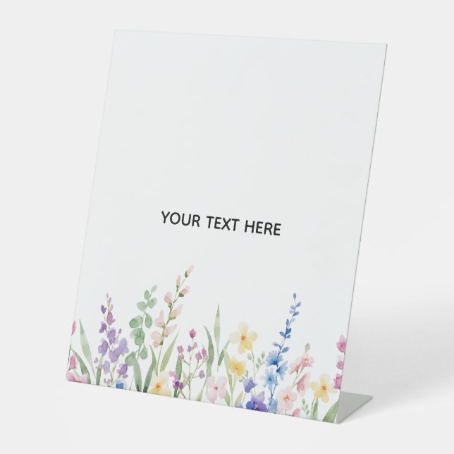 Create Your Own Floral Pedestal Sign (Front)