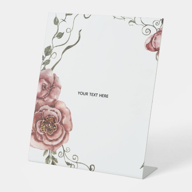 Create Your Own floral  Pedestal Sign (Front)