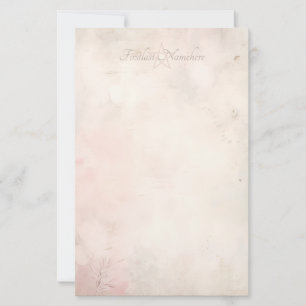 Create Your Own Floral Pink Shabby Chic Grunge Stationery
