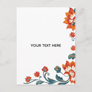 Create Your Own Floral Postcard