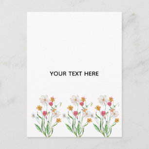 Create Your Own Floral  Postcard
