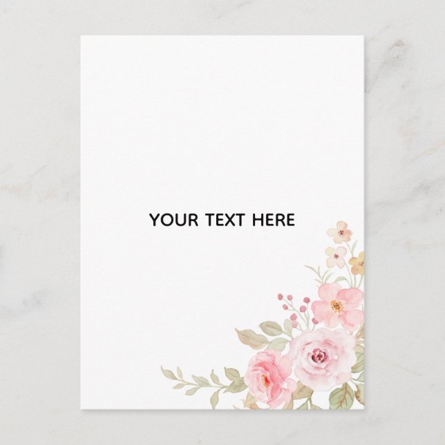 Create Your Own Floral  Postcard (Front)