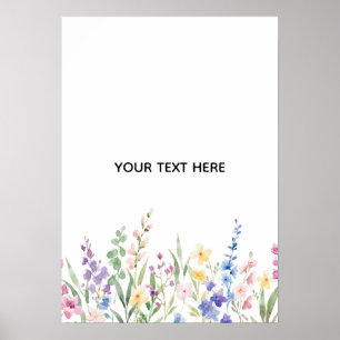 Create Your Own Floral  Poster