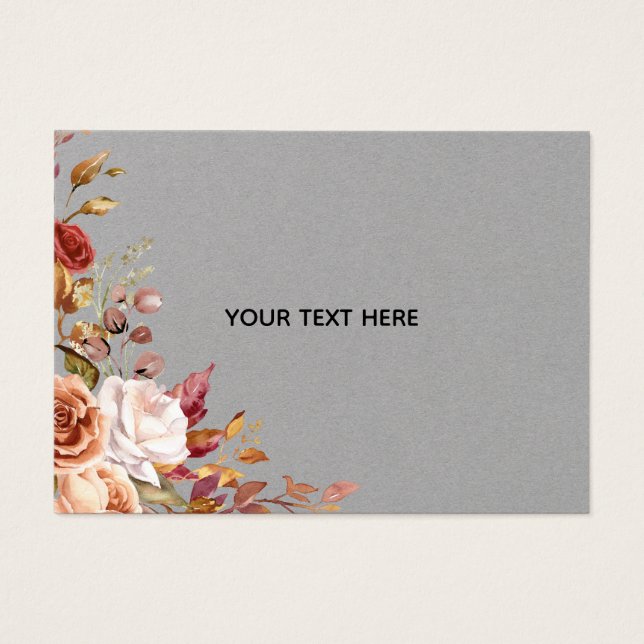 Create Your Own Floral Profile Card (Front)