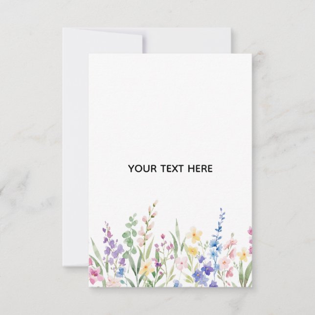Create Your Own Floral Response Card (Front)