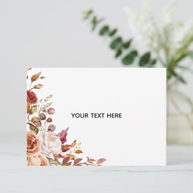 Create Your Own Floral Response Card (Standing Front)