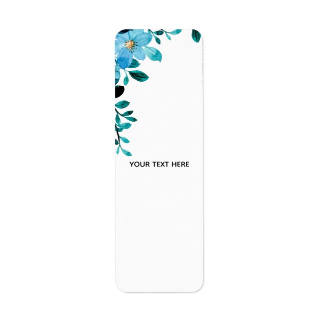 Create Your Own Floral Return Address Label (Front)