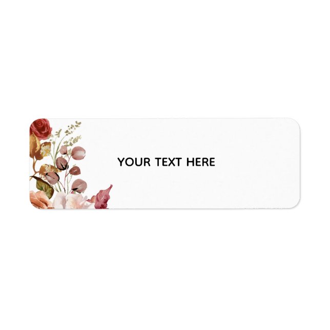 Create Your Own Floral Return Address Label (Front)