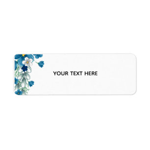 Create Your Own Floral Return Address Label