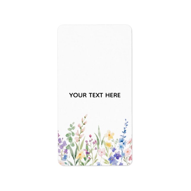 Create Your Own Floral Return Address Label (Front)