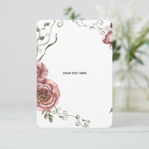 Create Your Own floral RSVP Card