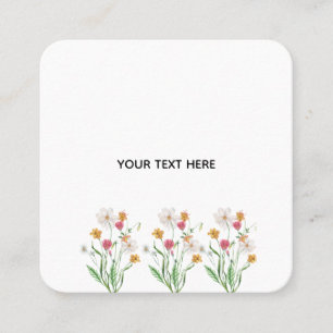 Create Your Own Floral Square Business Card