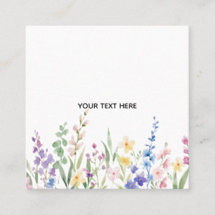 Create Your Own Floral Square Business Card