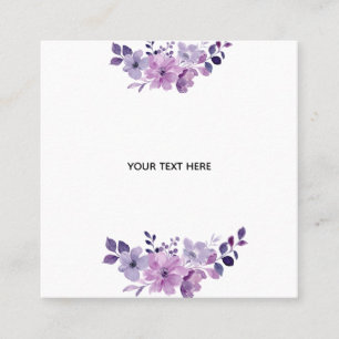 Create Your Own Floral Square Business Card