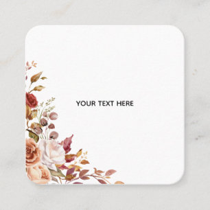Create Your Own Floral Square Business Card