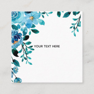 Create Your Own Floral Square Business Card