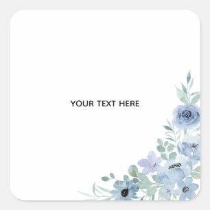Create Your Own Floral  Square Sticker