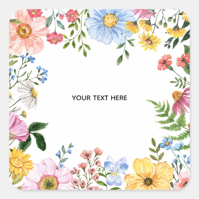 Create Your Own floral Sticker (Front)