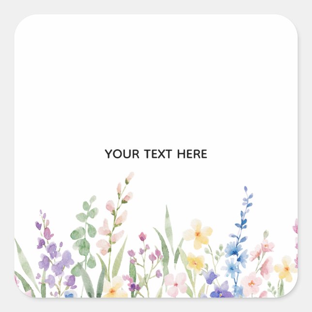 Create Your Own Floral Sticker (Front)