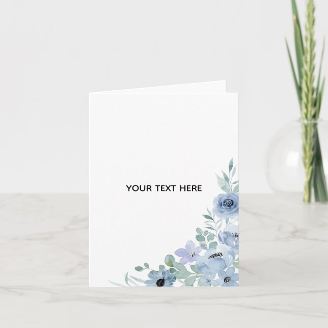 Create Your Own Floral  Thank You Card (Front)