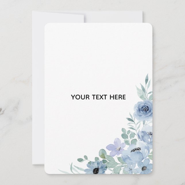 Create Your Own Floral  Thank You Card (Front)