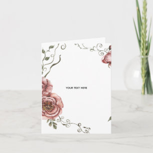 Create Your Own floral Thank You Card
