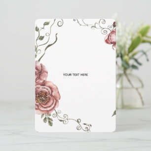 Create Your Own floral Thank You Card