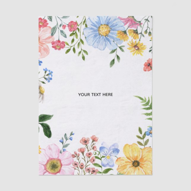 Create Your Own floral Tissue Paper (Front)