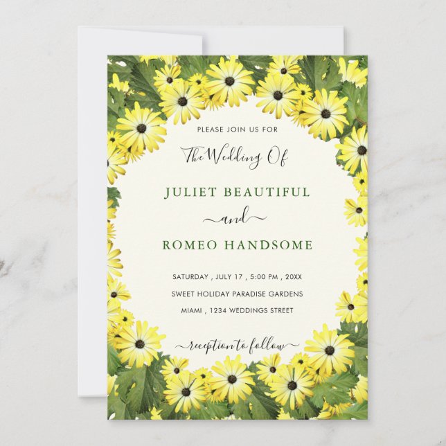 Create Your Own Floral Wedding Invitation Template (Front)