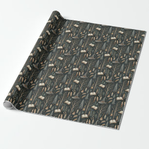 Create Your Own Floral Winter Nature Magic Wrapping Paper
