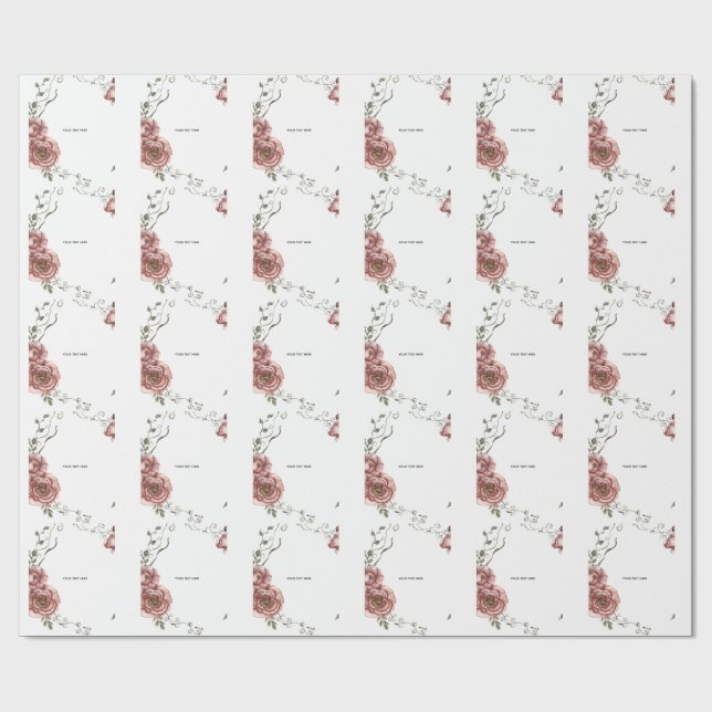 Create Your Own floral  Wrapping Paper (Flat)