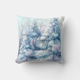 Create Your Own Fluffy Snow Covered Trees Cushion