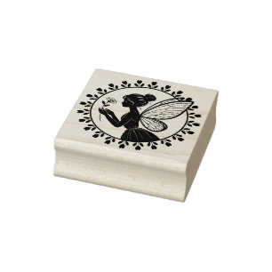 Create Your Own Framed Tulip Flower Fairy Rubber Stamp