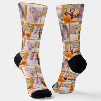 Create your own Fun 5-photo collage Crew Socks