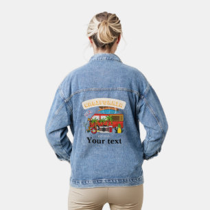 Create your own Fun graphic for summer California Denim Jacket
