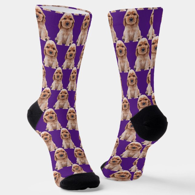 Create your own Funny Custom Photo Crew  Socks (Angled)