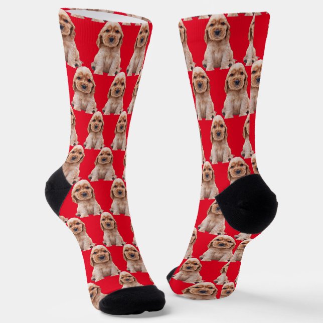 Create your own Funny Custom Photo Crew  Socks (Angled)