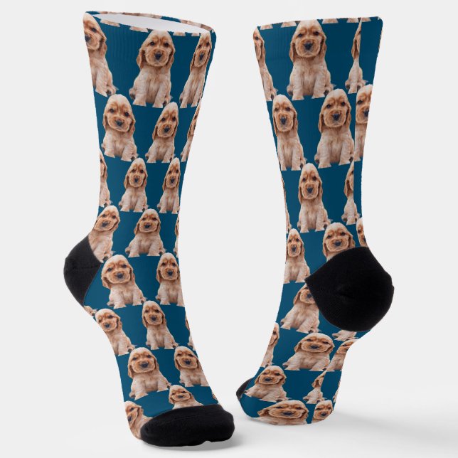 Create your own Funny Custom Photo Crew  Socks (Angled)