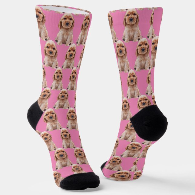 Create your own Funny Custom Photo Crew  Socks (Angled)